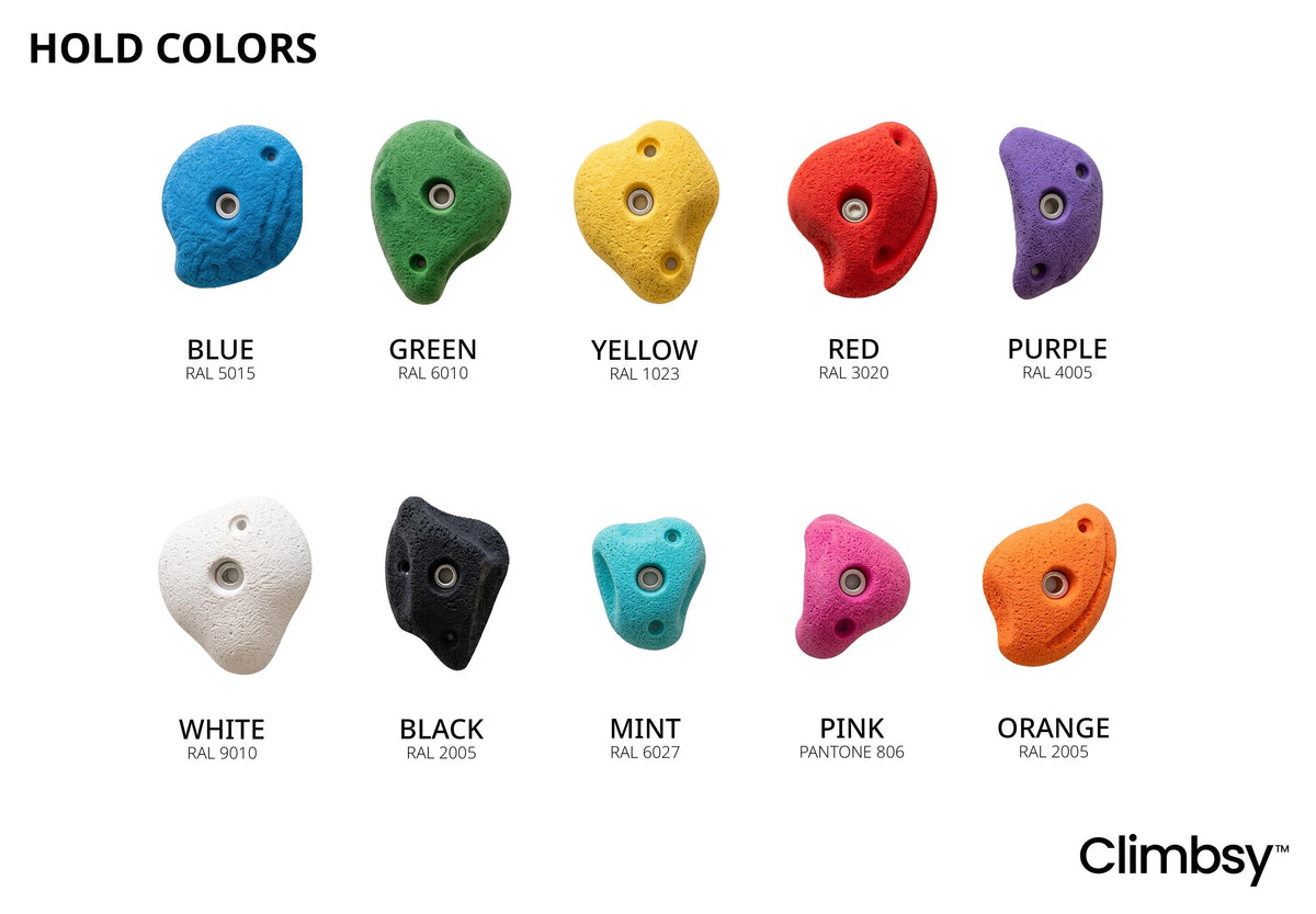 Climbsy climbing hold colours